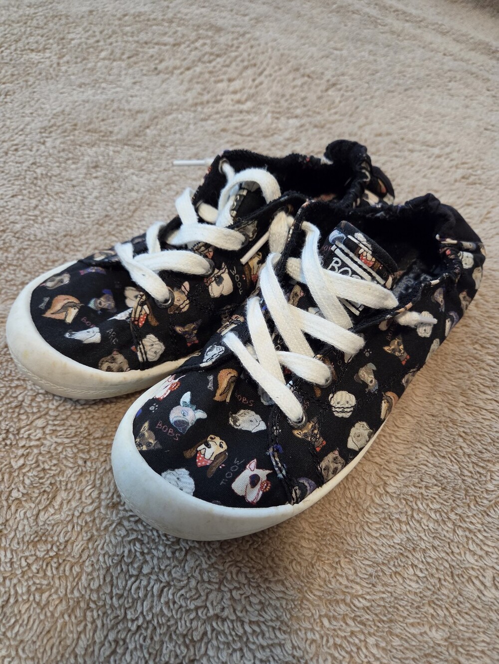 BOBS By Skechers Dog Print Canvas Sneakers
